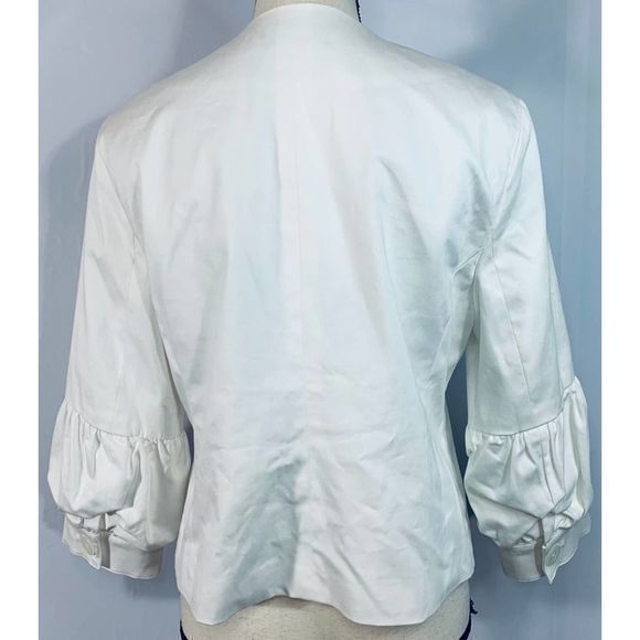 Tribal Extensible‎ Stretch Ivory Jacket Puff Sleeve Small - Picture 3 of 6